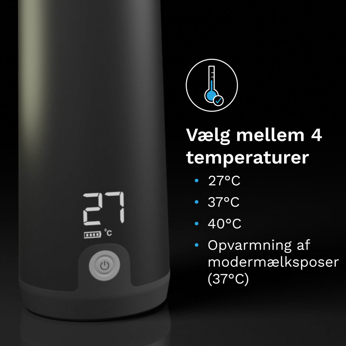 Baby Brezza Black Superfast Portable Flaskevarmer