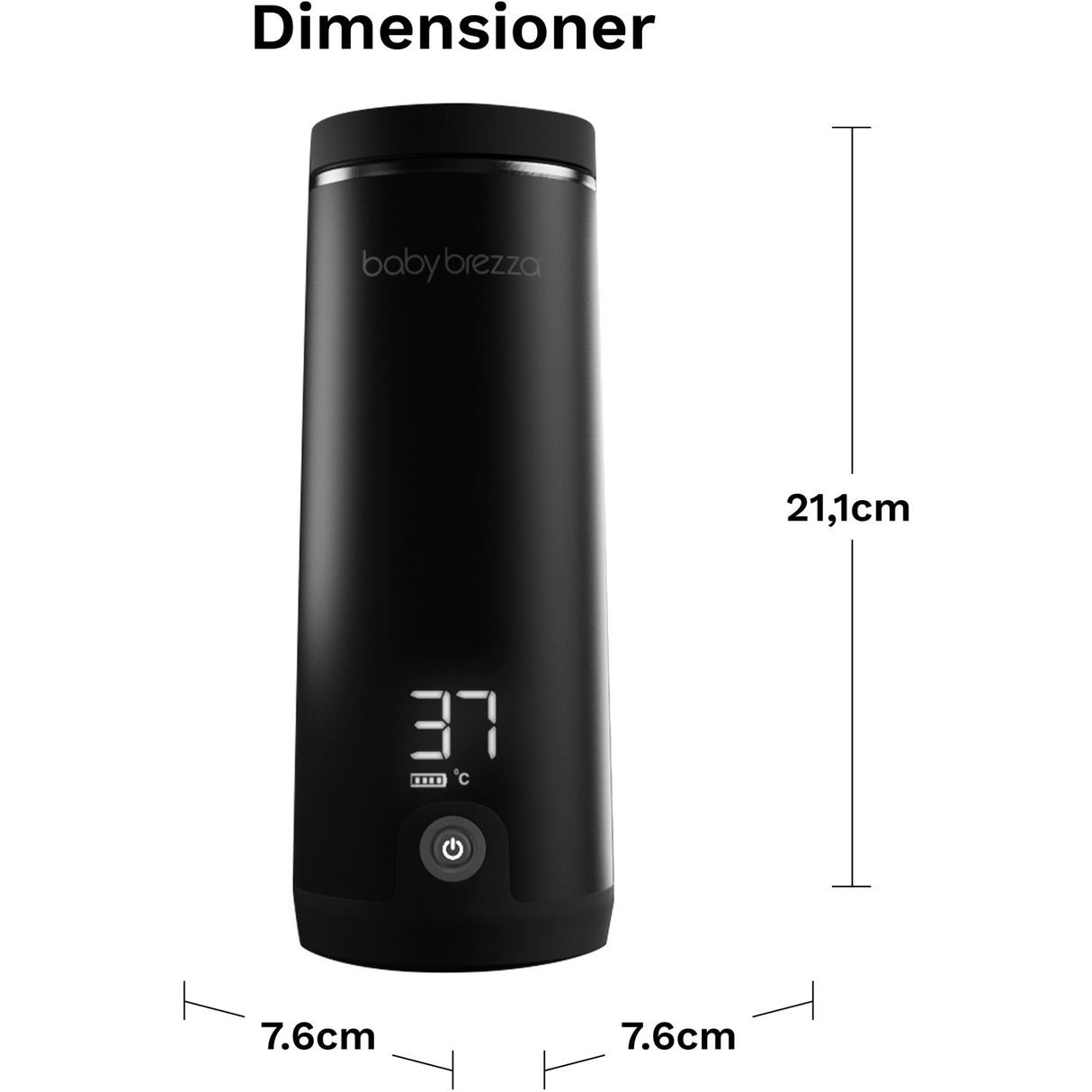 Baby Brezza Black Superfast Portable Flaskevarmer