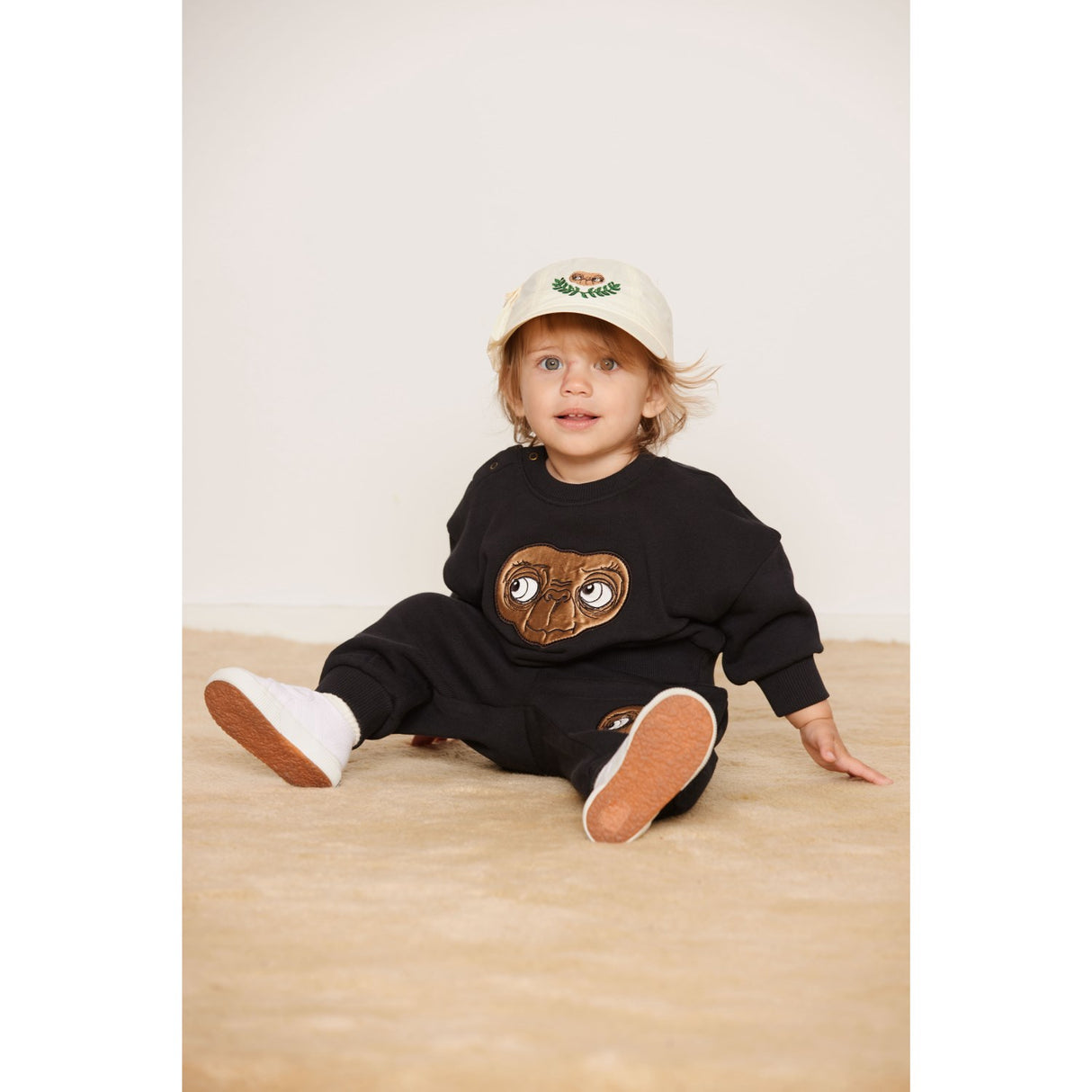 Mini Rodini Black E.T Application Sweatshirt