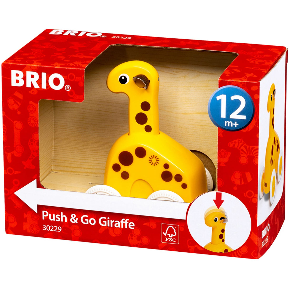 BRIO® 30229 Push & Go Giraf