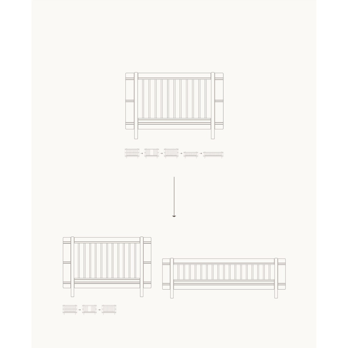 Oliver Furniture Wood Mini+ Søskende Kit (Tillæg Til Mini+ Tremmeseng Inkl. Junior Kit Oak)