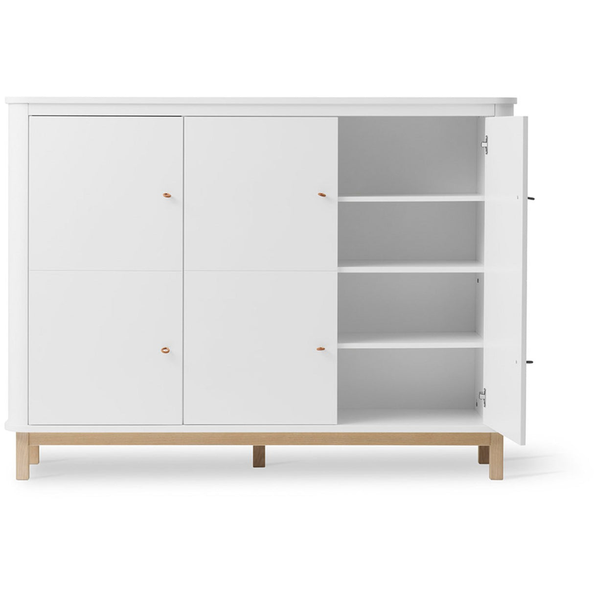 Oliver Furniture Wood Multiskab 3 Døre White/Oak