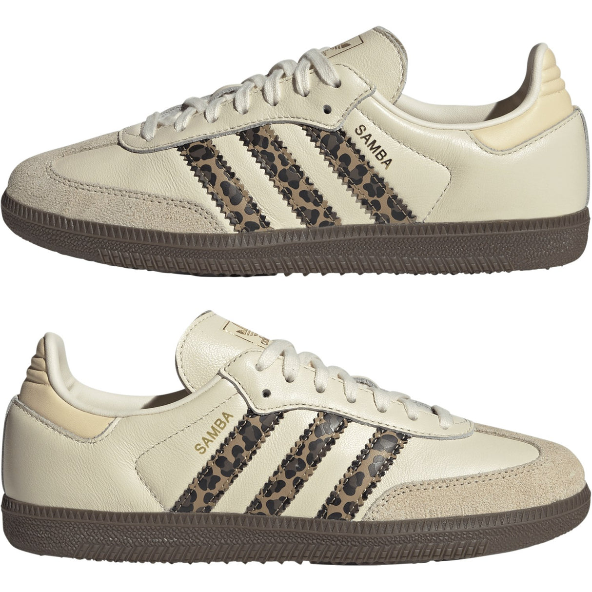 adidas Originals Cream White/Core Black/Sand Strata Samba Og J Sneakers