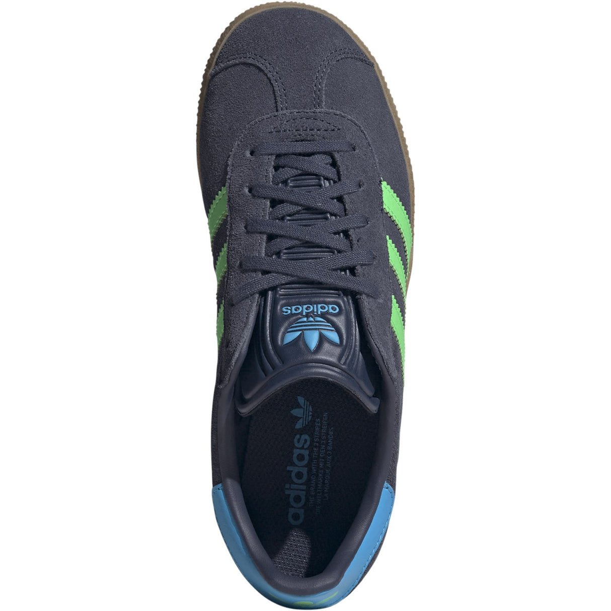 adidas Originals Shadow Navy/Screaming Green/Lucid Aquamarine Gazelle J Sneakers