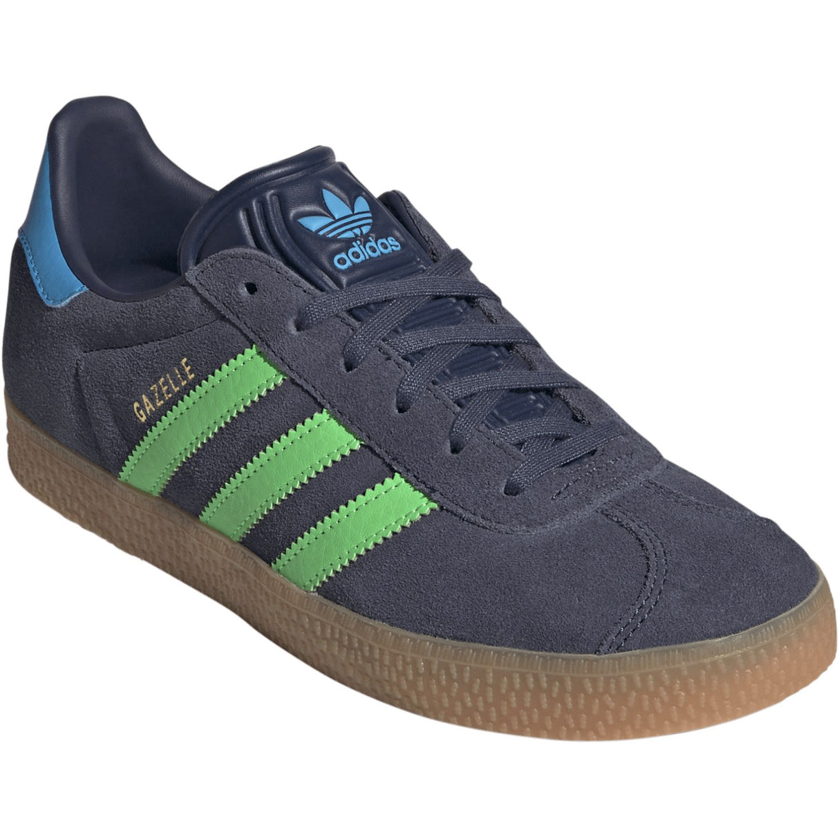 adidas Originals Shadow Navy/Screaming Green/Lucid Aquamarine Gazelle J Sneakers