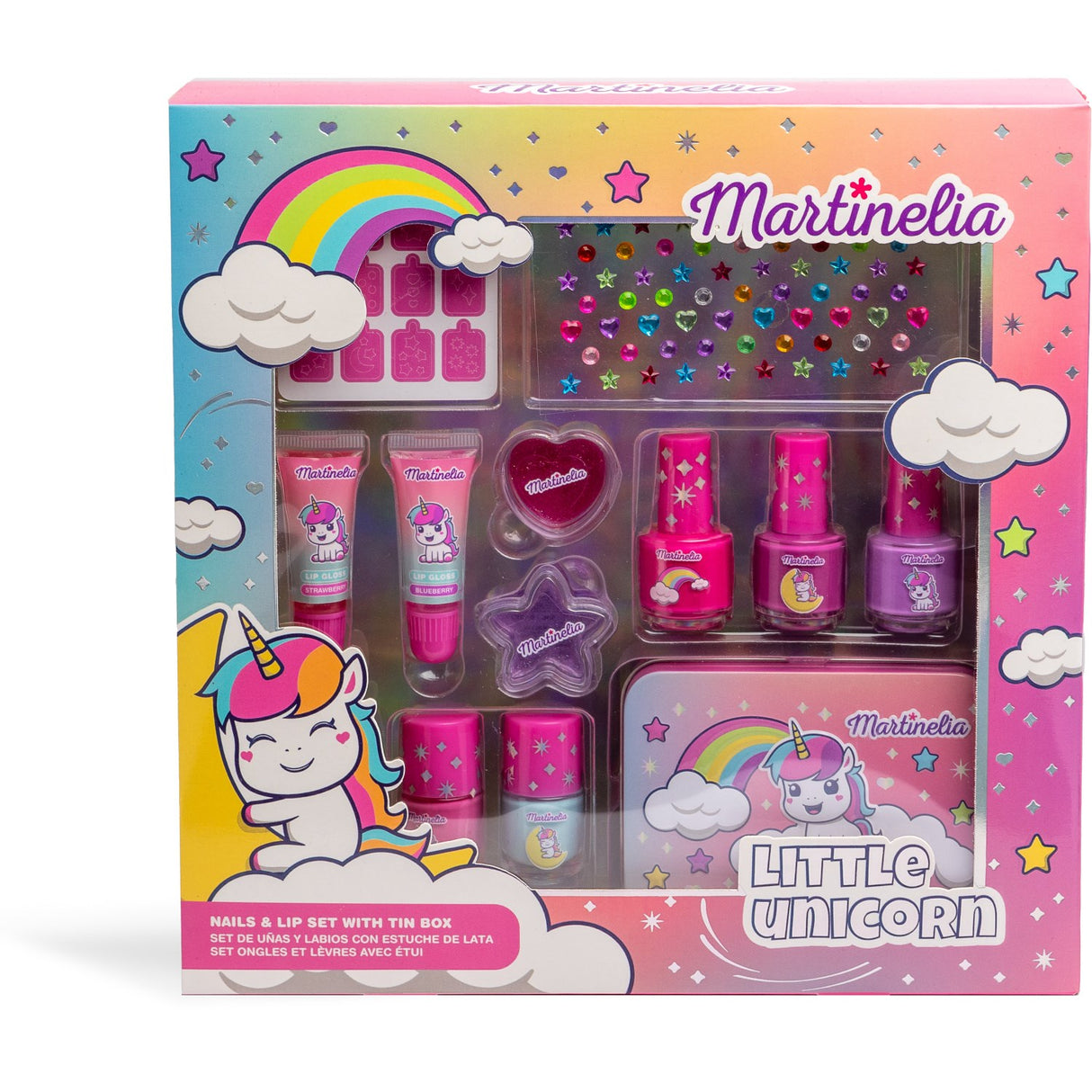 Martinelia Little Unicorn Nail & Lip Sæt Med Tin Box