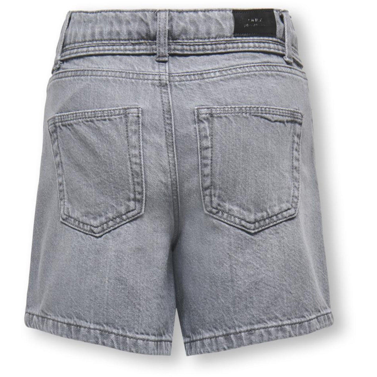 kids ONLY Medium Grey Denim Koggianna Hw Bælte Shorts Pimbox Dnm Noos