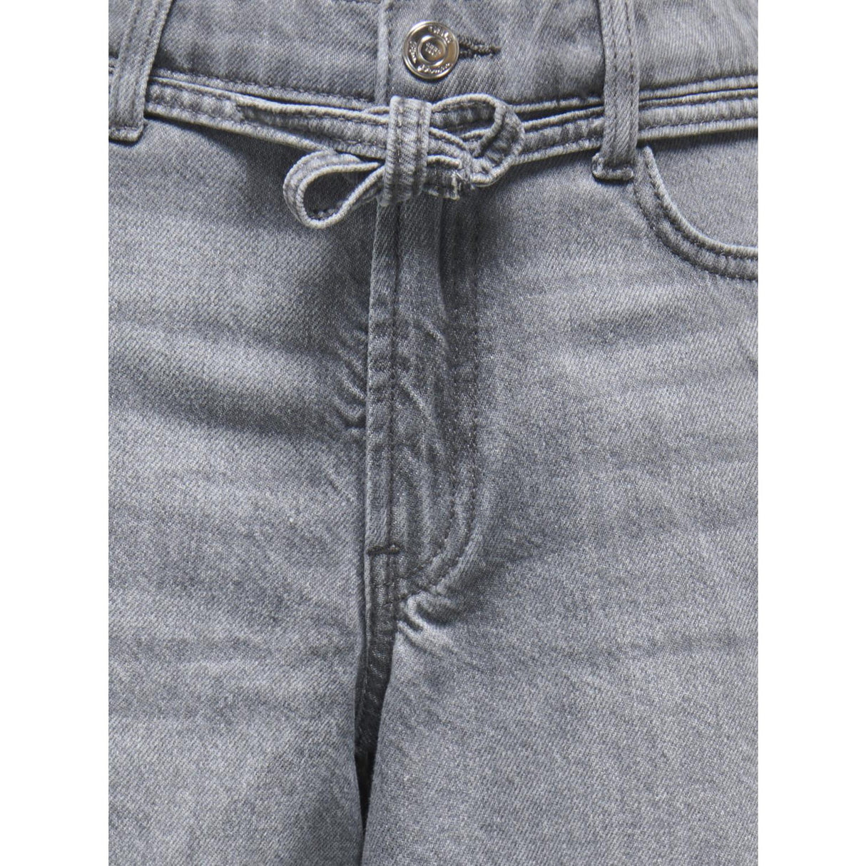 kids ONLY Medium Grey Denim Koggianna Hw Bælte Shorts Pimbox Dnm Noos