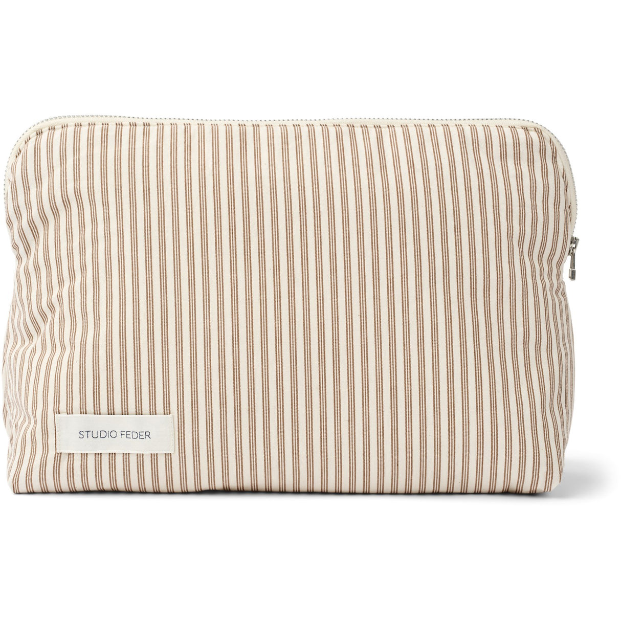 Studio Feder Brown Beach Stripe Celia Toilettaske Bomuld