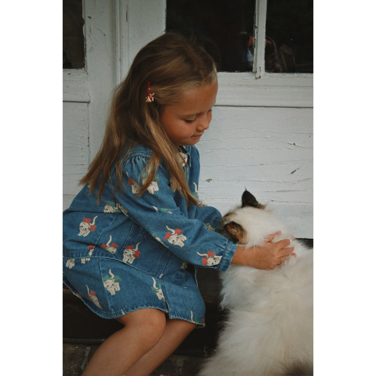 Konges Sløjd Bow Kitty Denim Magot Krave Jakke GOTS