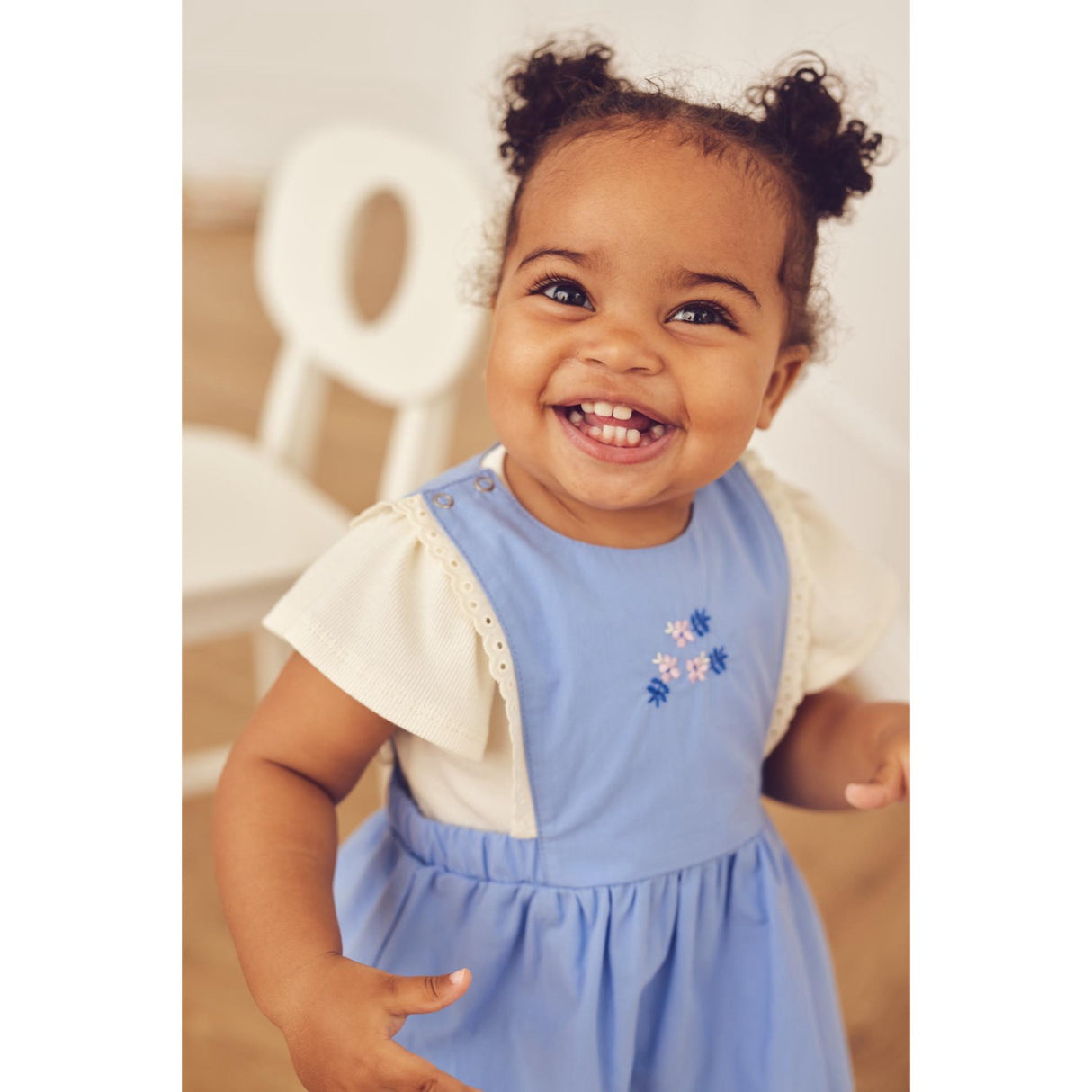 Müsli Shell Blue Spring Pinafore Kjole Baby