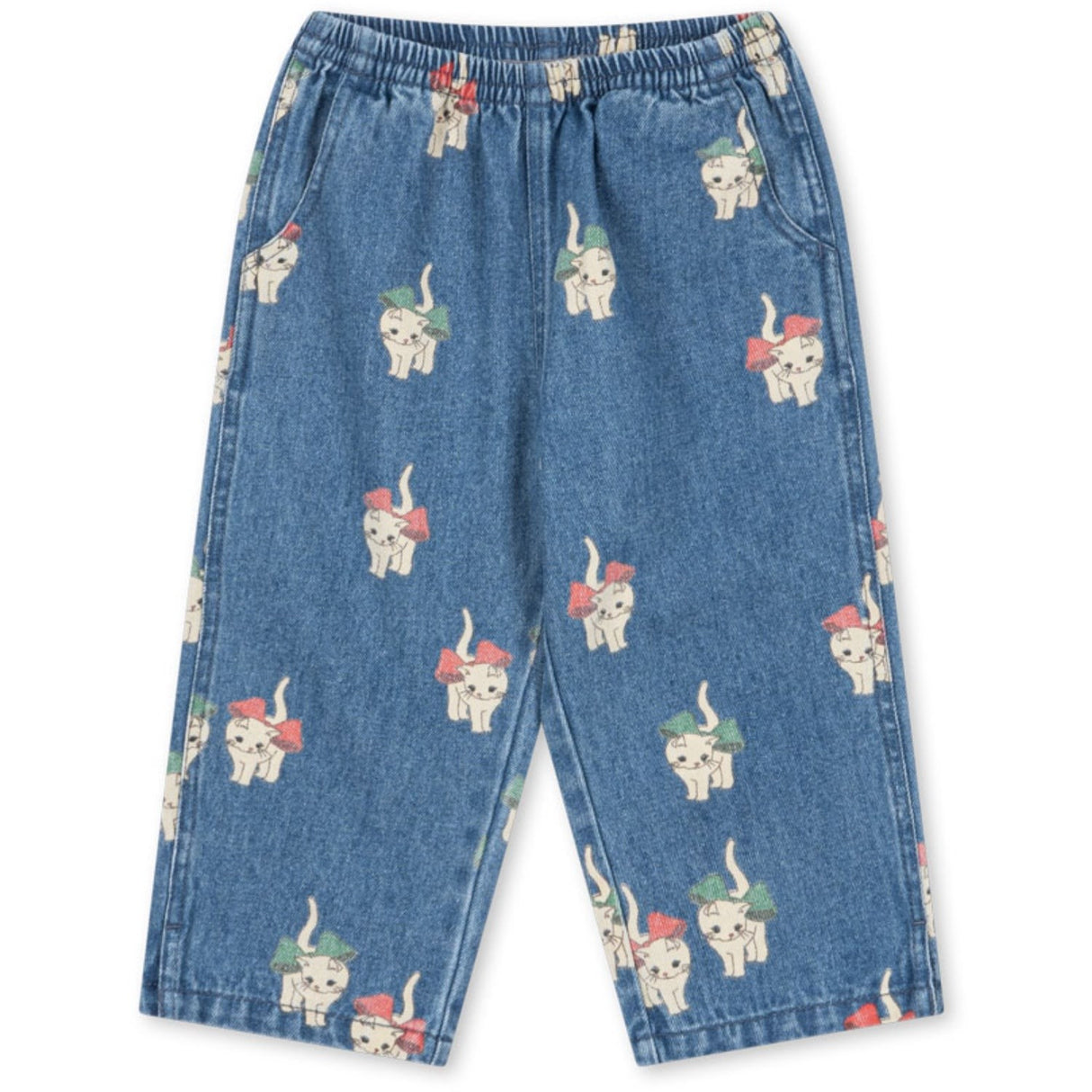 Konges Sløjd Bow Kitty Denim Magot Slit Bukser GOTS