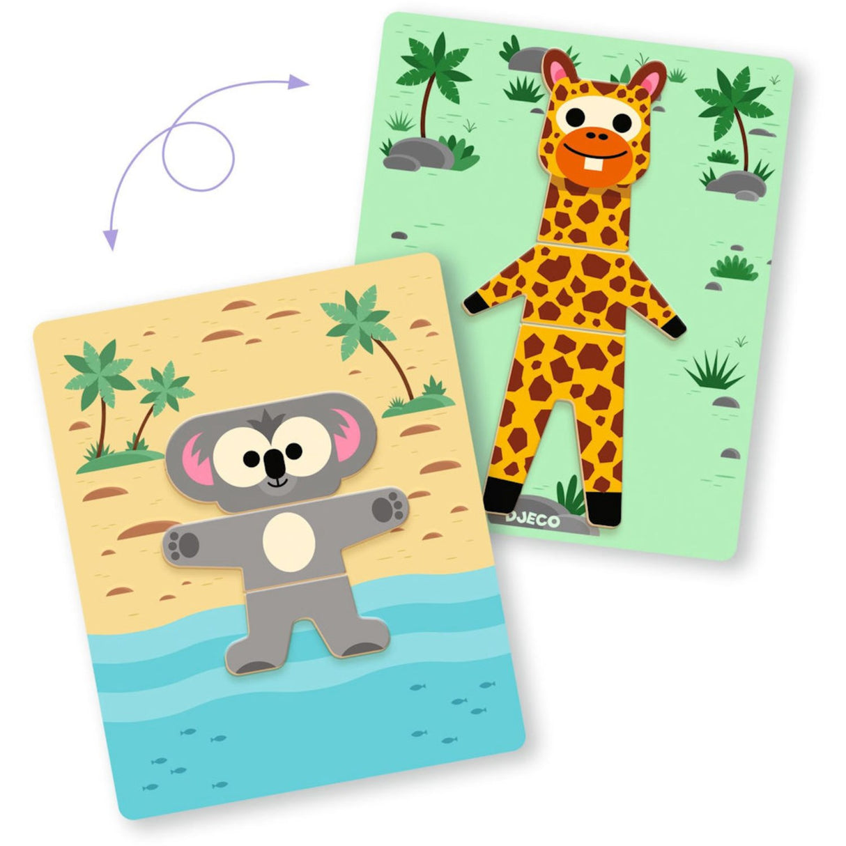 Djeco Inzebox Magnet Leg, Mix'N'Match