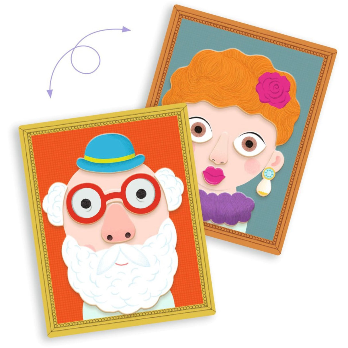 Djeco Inzebox Magnet Leg, Portrætter