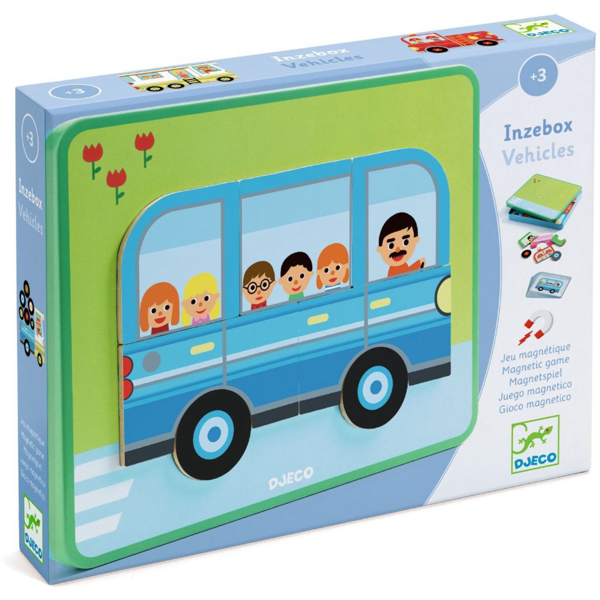 Djeco Inzebox Magnet Leg, Køretøjer