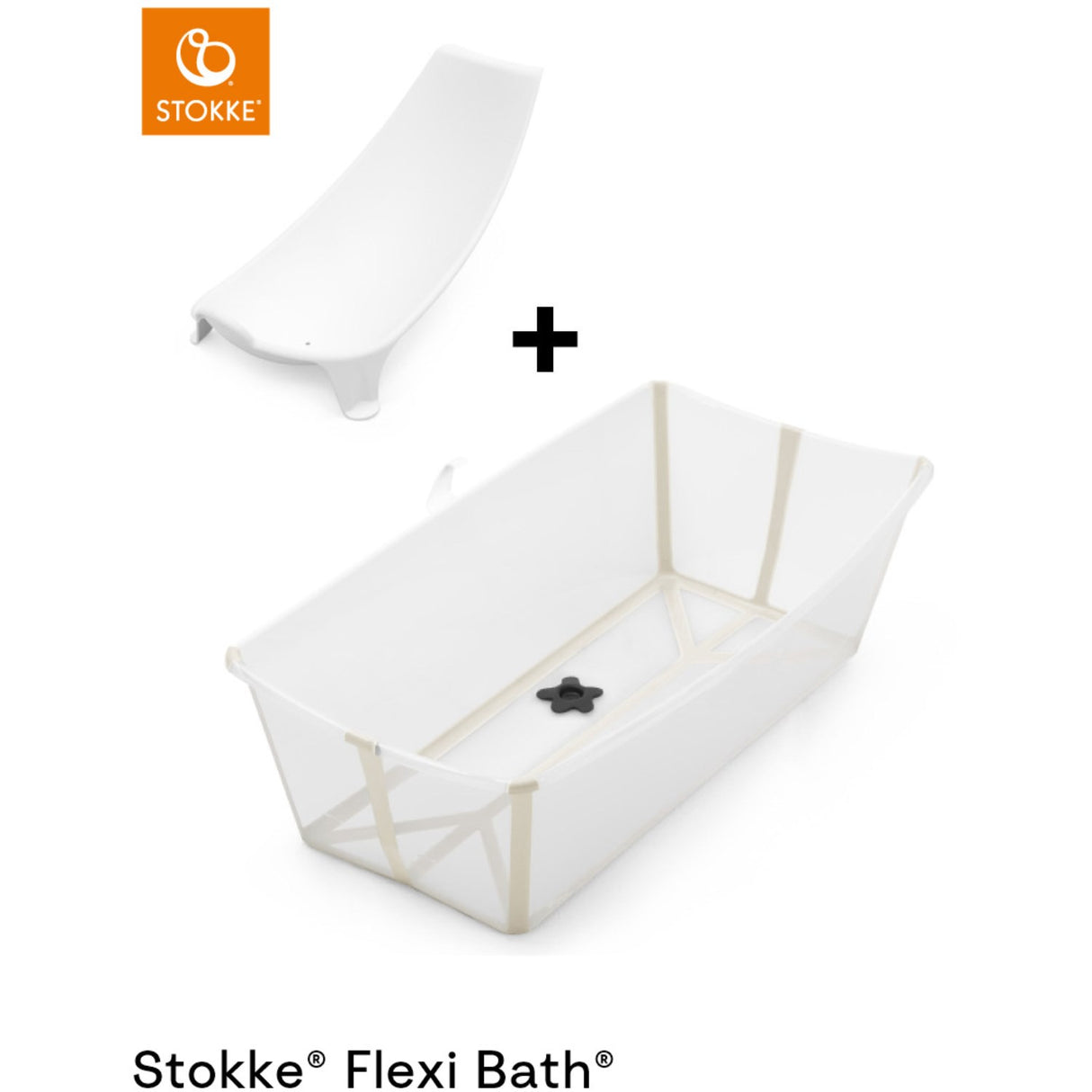 Stokke® Sandy Beige Flexi Bath® X-Large + Newborn Sæt Bundle