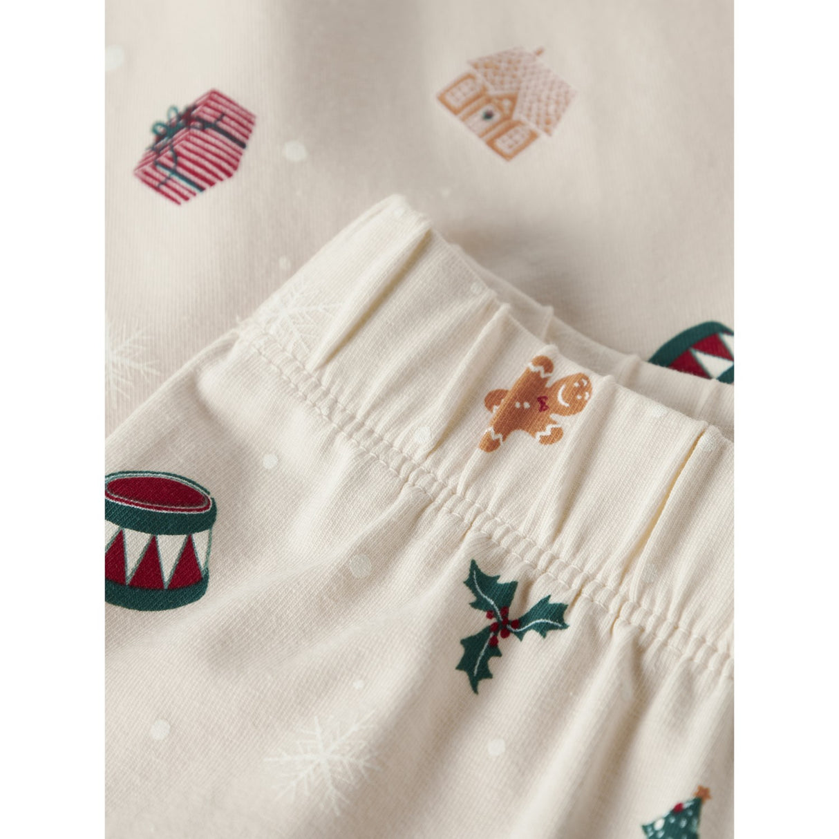 Name It Jule Nattøj sæt Whitecap Gray Xmas AOP