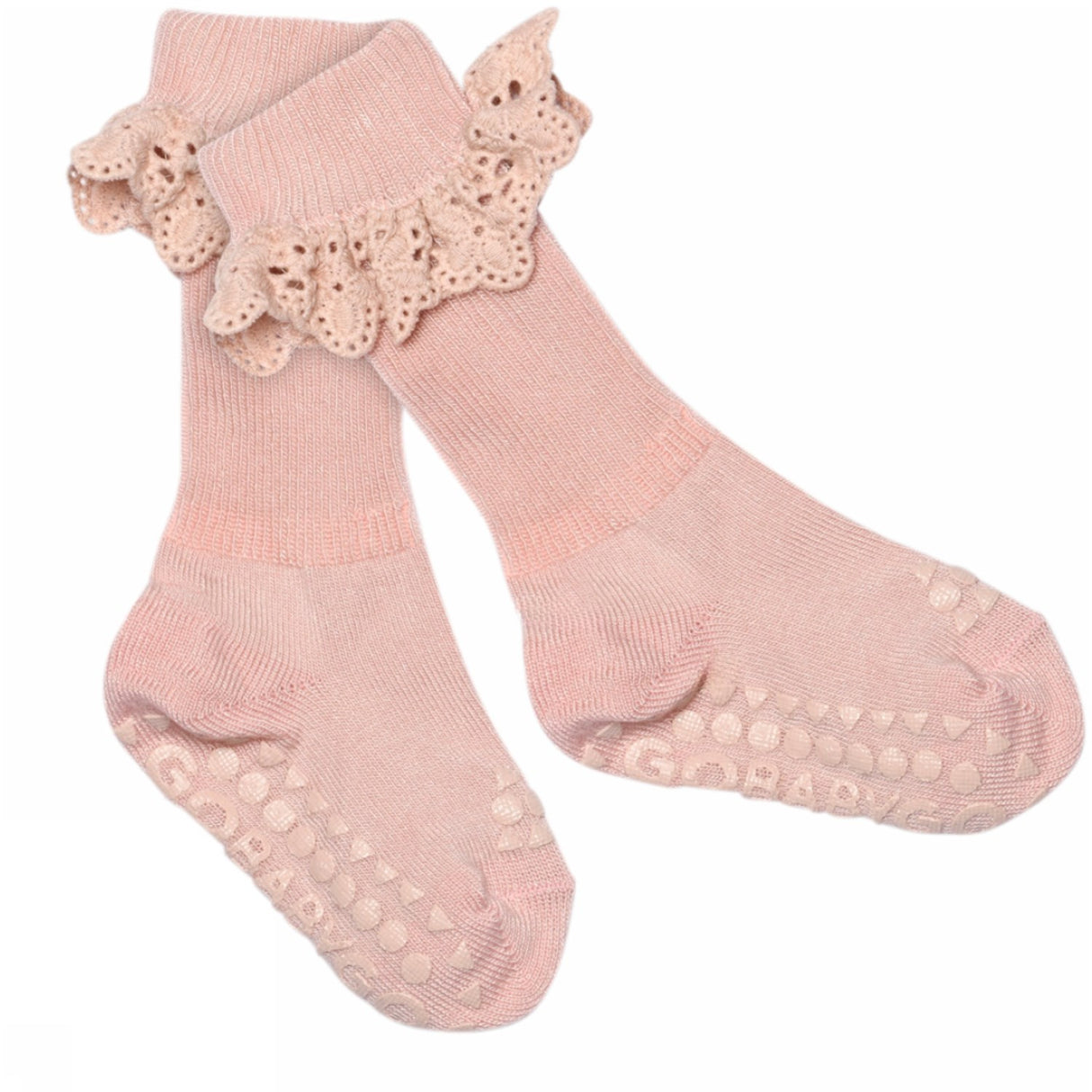 Gobabygo Soft Pink Non-Slip - Viscose-bamboo Lace