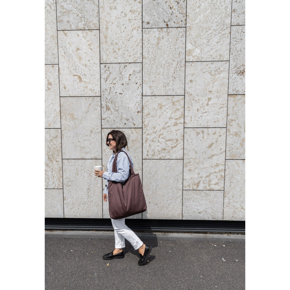 KAS Kopenhagen Brown Kas Multi Purpose Tote Med Fold