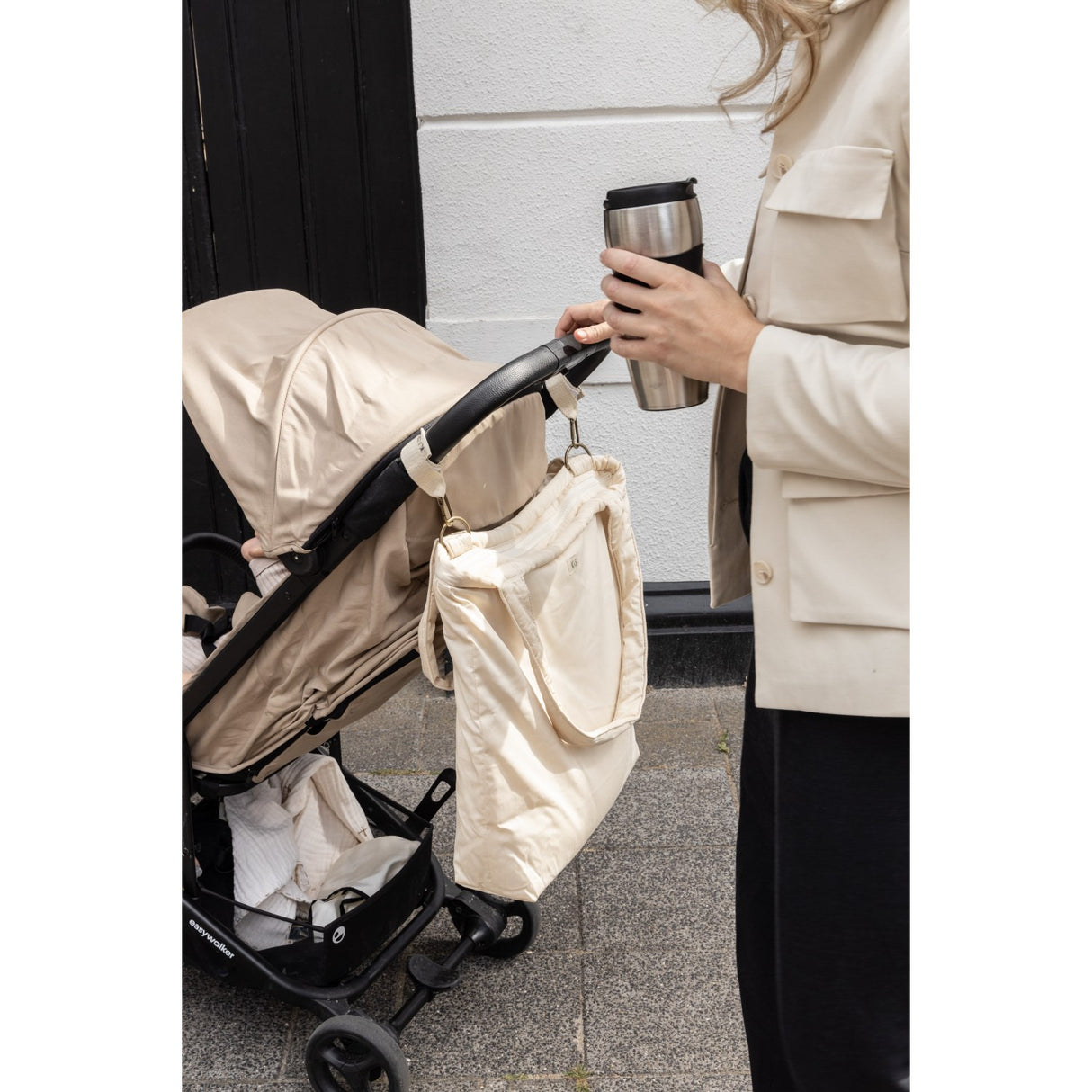 KAS Kopenhagen Beige Kas Multi Purpose Tote Med Fold