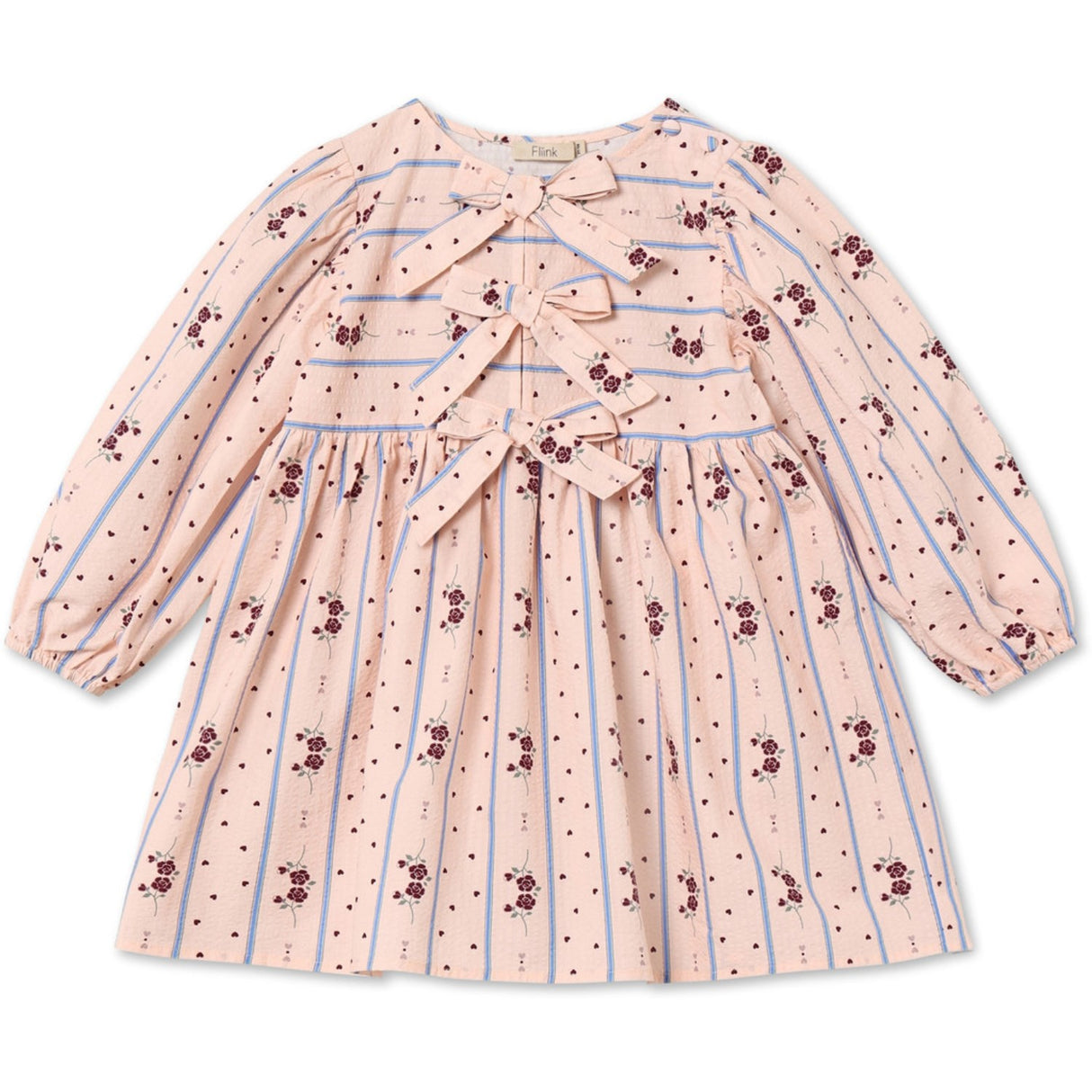 Fliink Chalk Pink Aop Colombe Ls Kjole