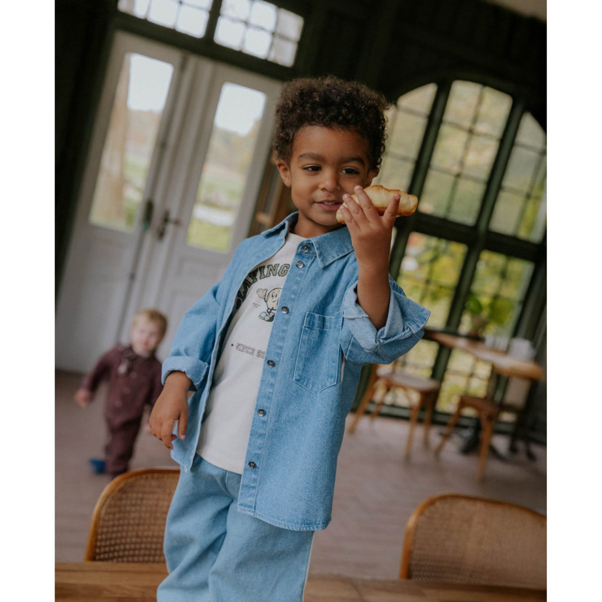 Fliink Medium Denim Blue Donny Bluse