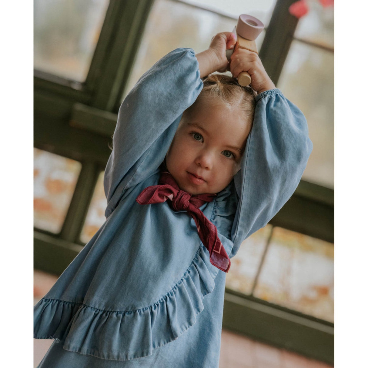 Fliink Medium Denim Blue Helene Ls Bluse