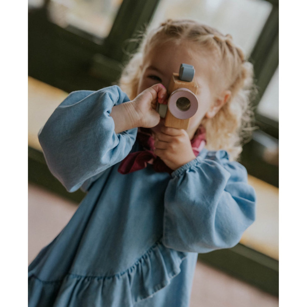 Fliink Medium Denim Blue Helene Ls Bluse