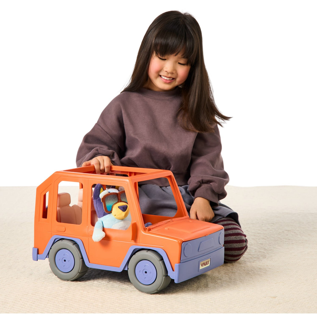 Bluey Big Heeler Bil 4WD Med Bamse