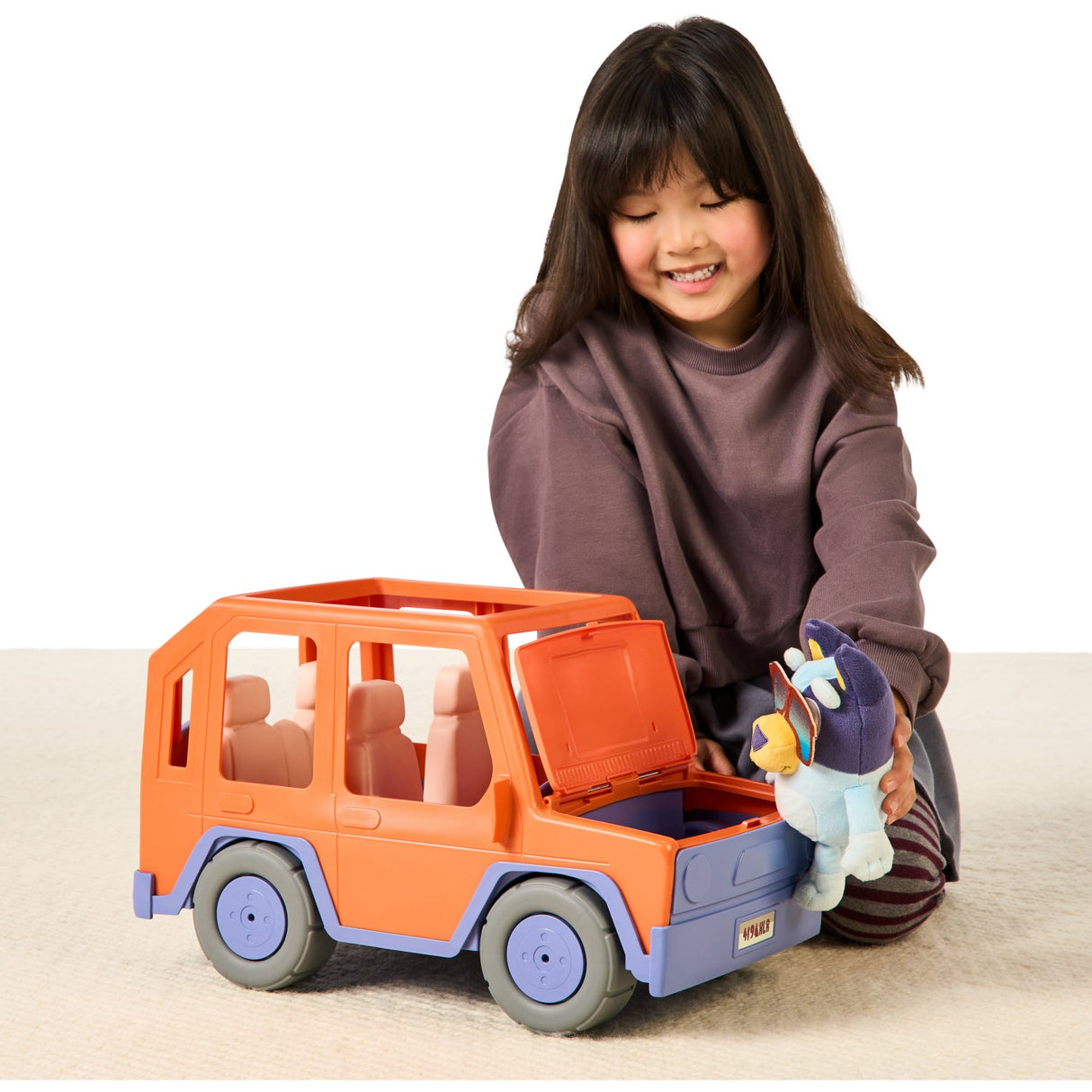 Bluey Big Heeler Bil 4WD Med Bamse