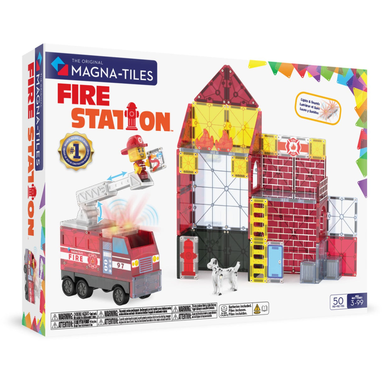 Magna-Tiles® Fire Station 50 Pcs