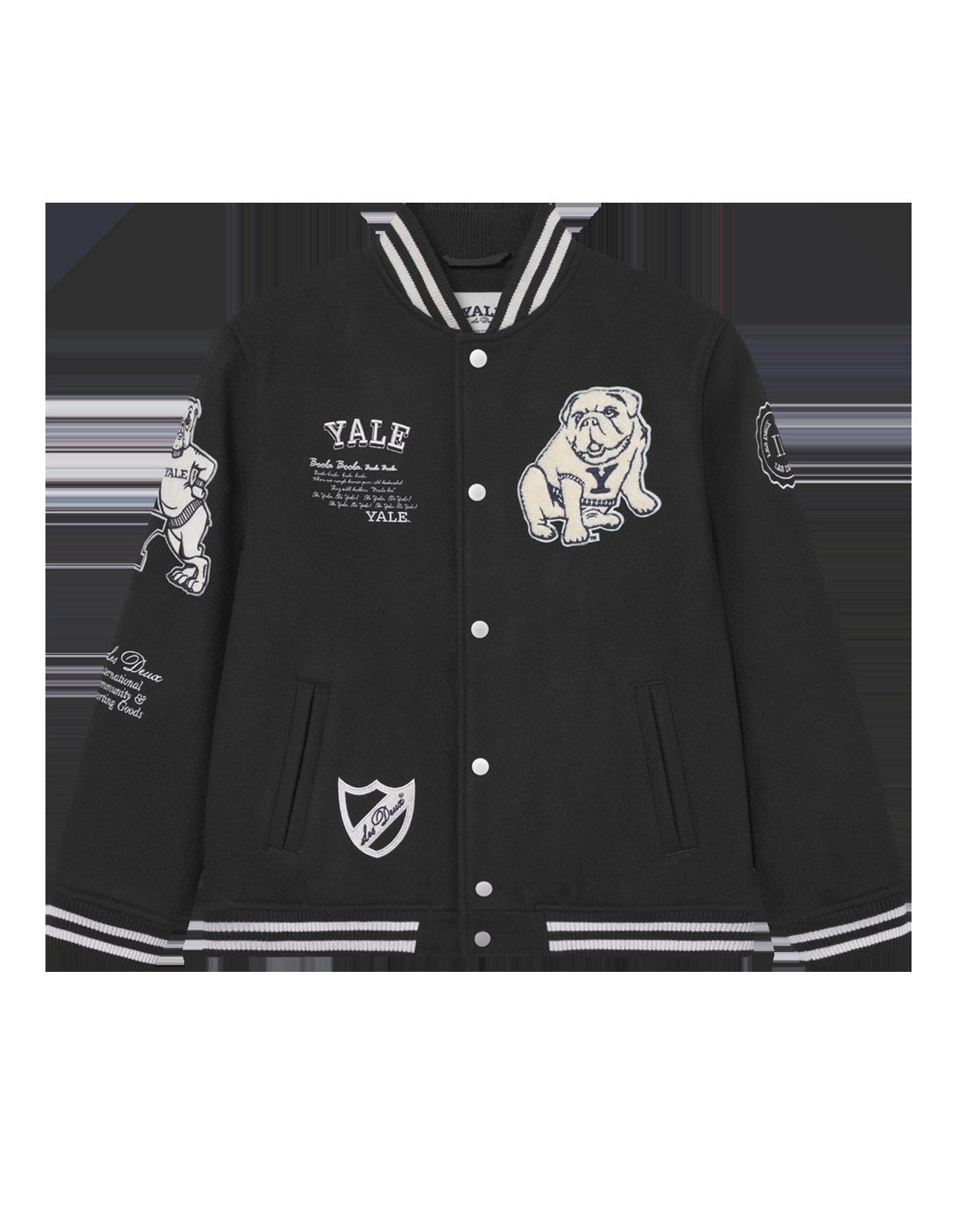 Les Deux Kids Black/Black Yale Uld Varsity Jakke KIDS