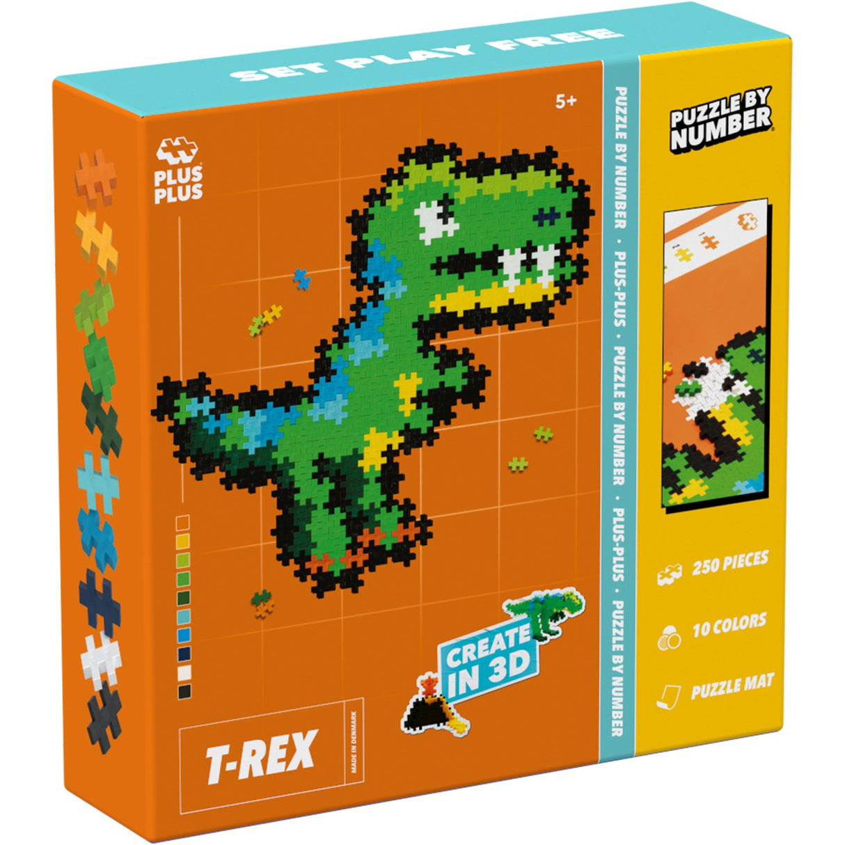Plus-Plus Puslespil By Number T-Rex 250 Pcs