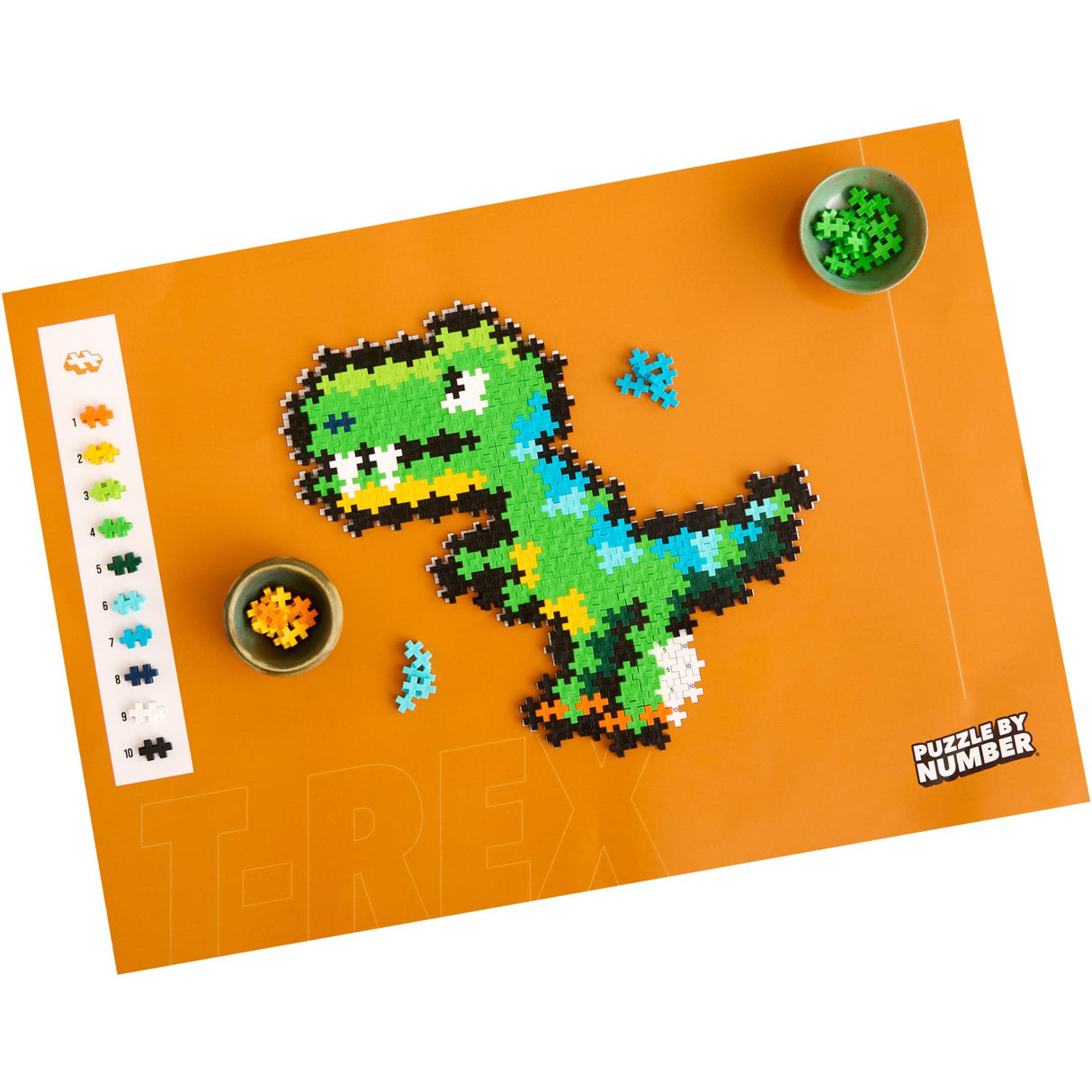 Plus-Plus Puslespil By Number T-Rex 250 Pcs