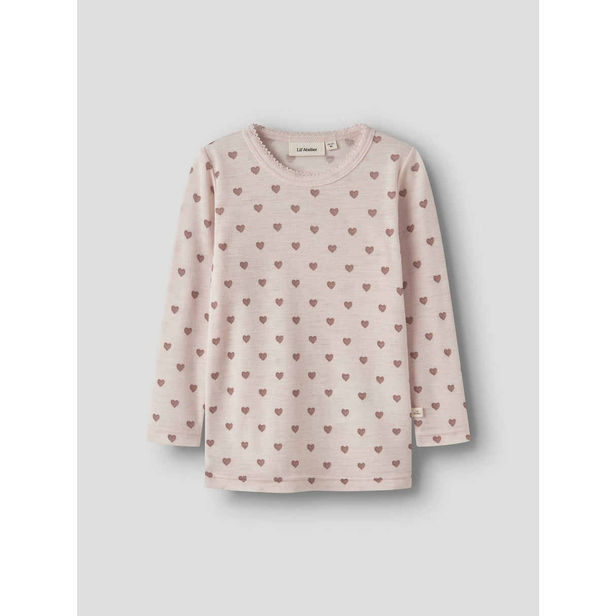 Lil'Atelier Morganite Heart Nmfnoel Nia Uld Ls Slim Top Lil