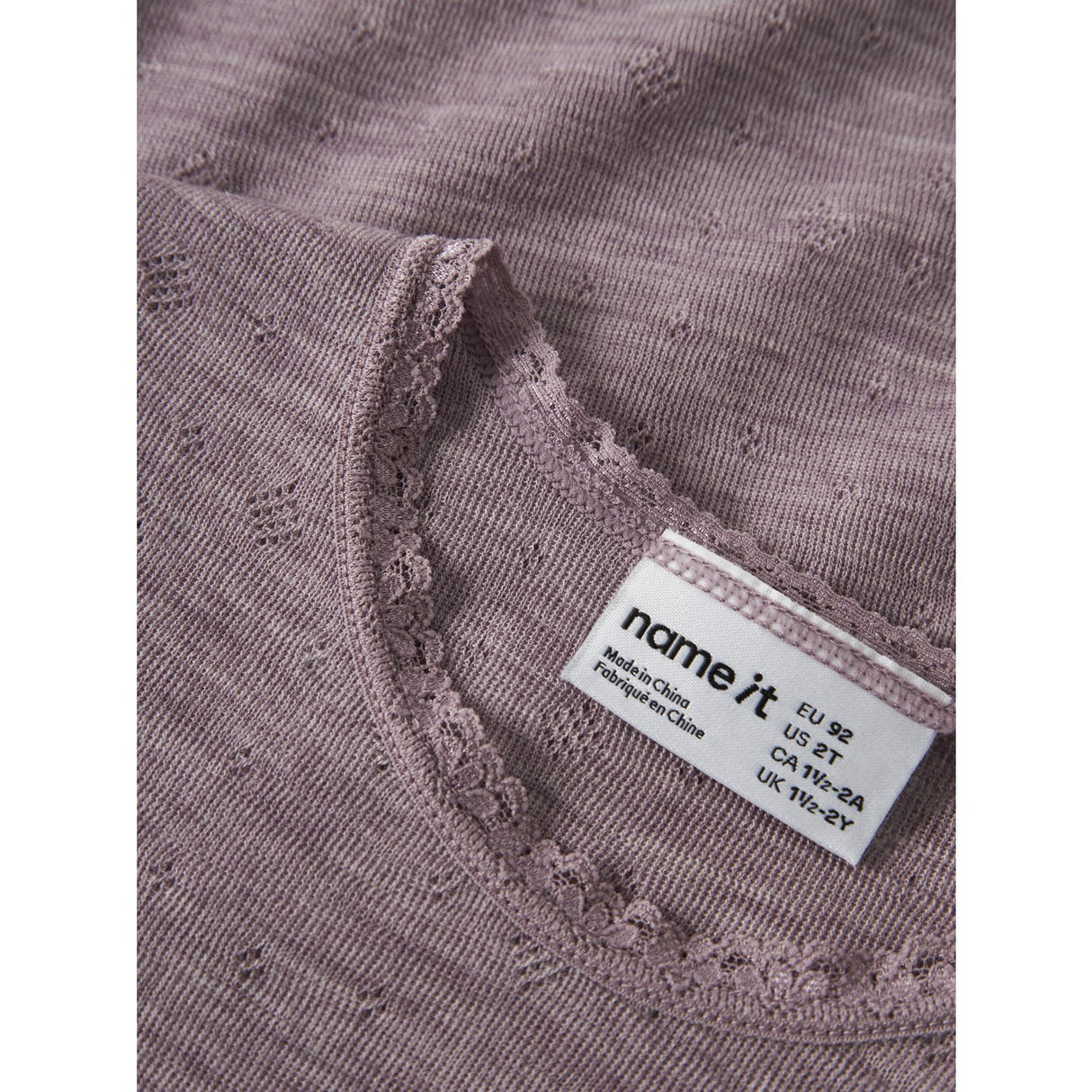 Name It Toadstool Nmfwang Uld Needle Ls Top Solid Noos
