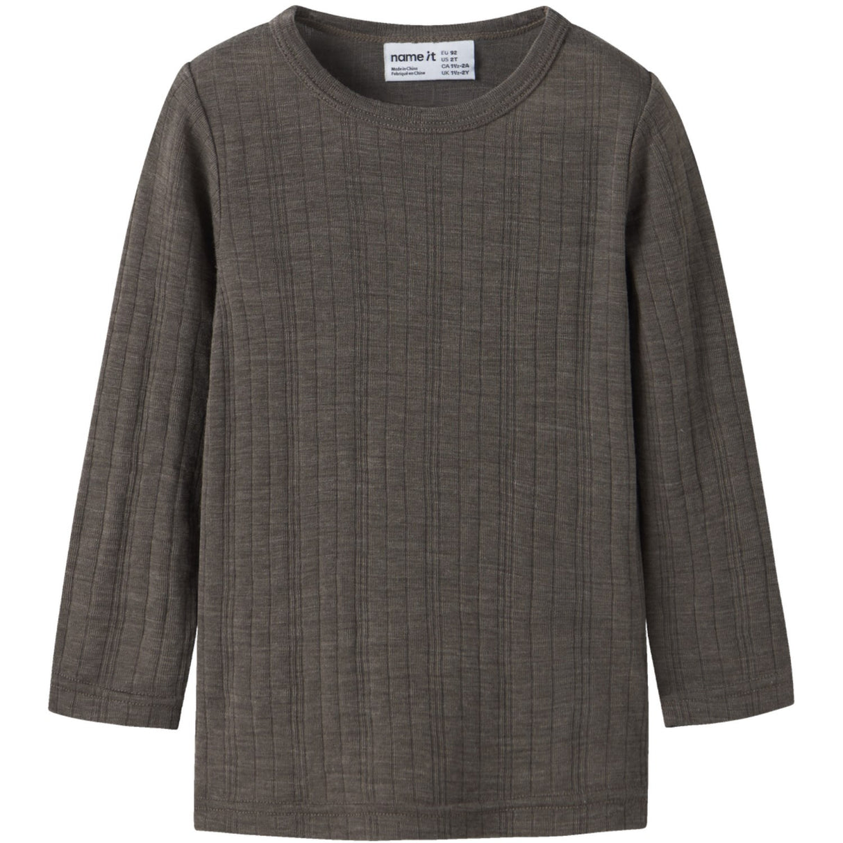 Name It Morel Nmmwang Uld Needle Ls Top Solid Noos