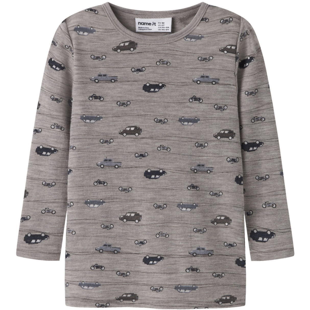 Name It Satellite Highway Nmmwang Uld Rib Ls Top Aop Noos