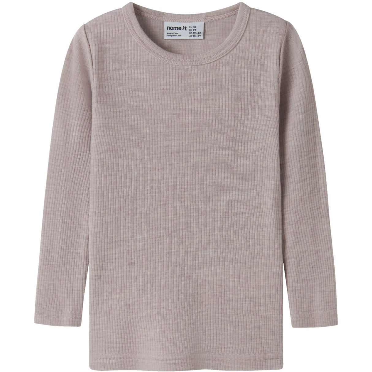 Name It Violet Ice Nmnwax Uld Rib Ls Top Noos