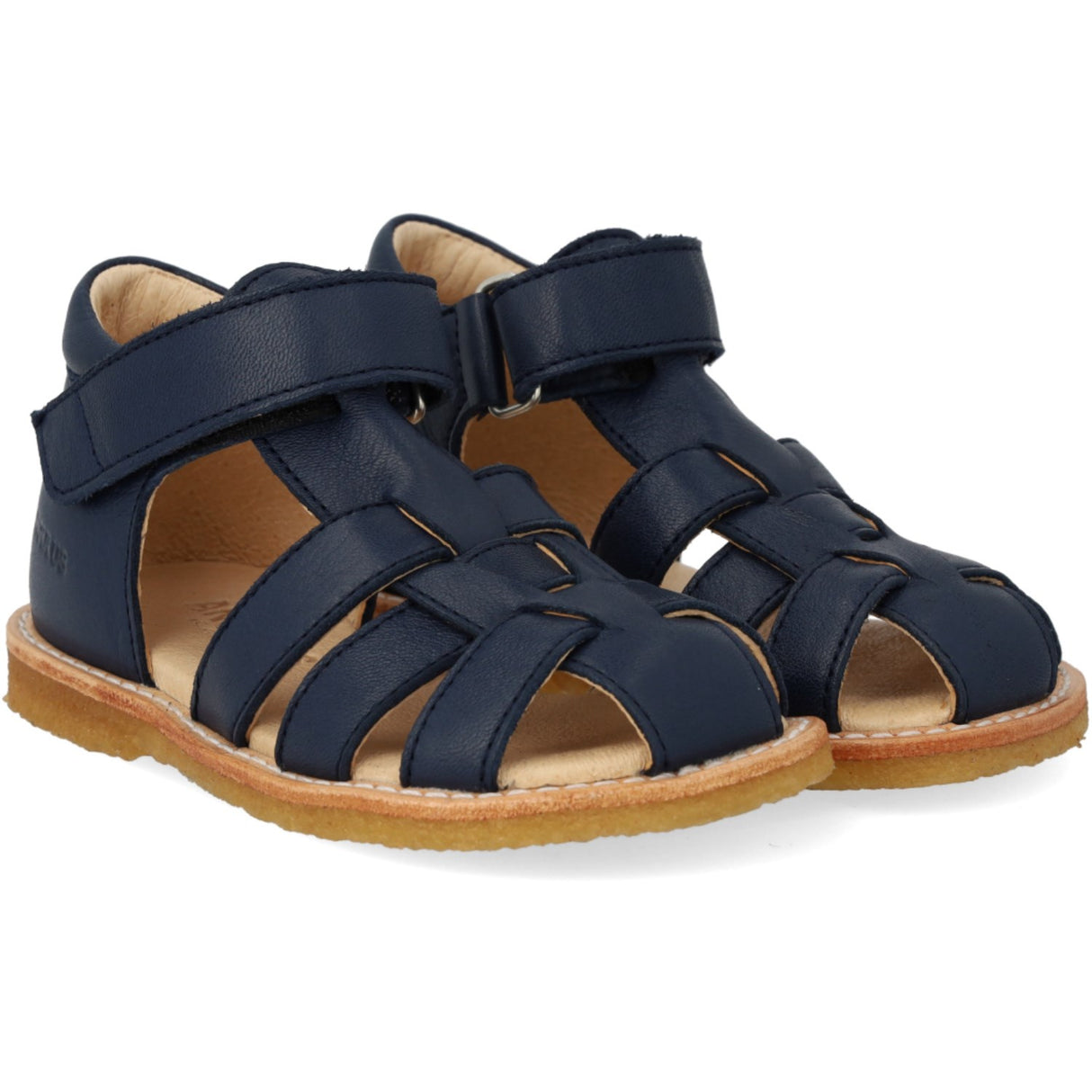 Angulus Navy Begynder Sandal Med Velcrolukning