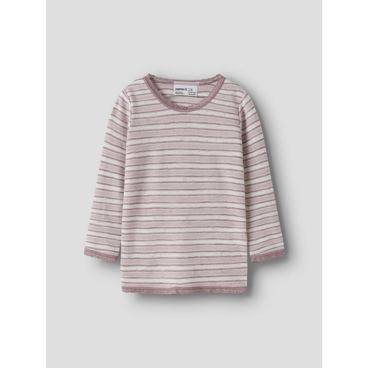 Name It Snow White Violet Ics + Toadstool Nmfwang Uld Needle Ls Top Noos