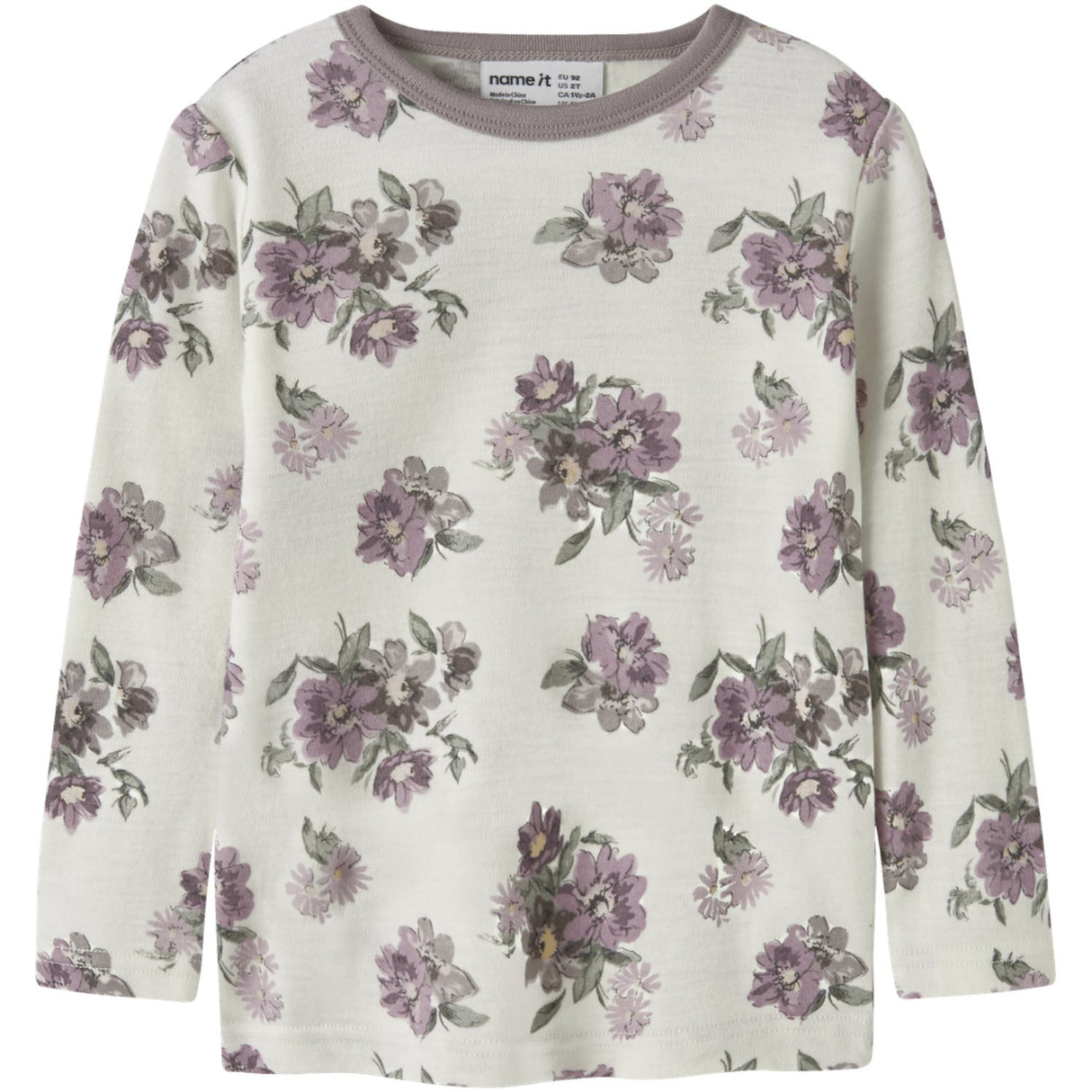 Name It Snow White Flower Bouquet Nmfwillitus Uld Ls Top
