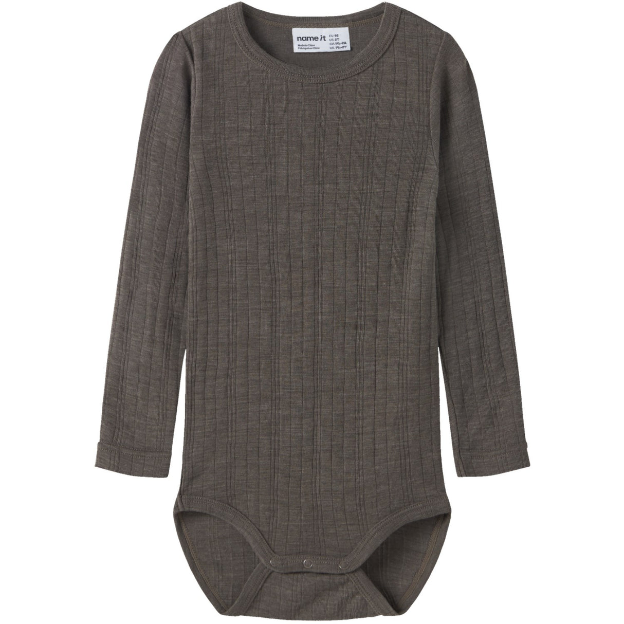 Name It Morel Nmmwang Uld Needle Ls Body Solid