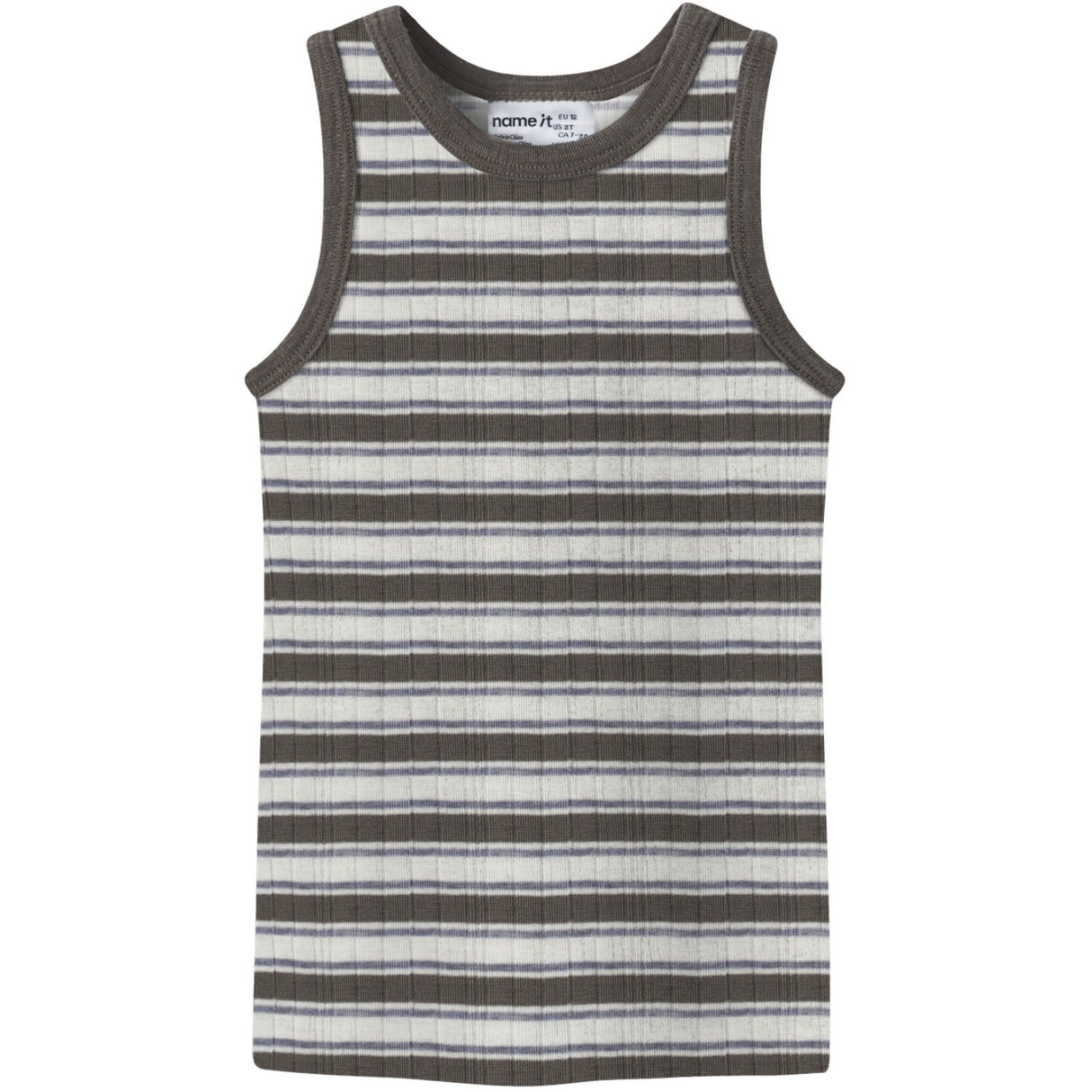 Name It Snow White Morel/Folkstone Gray Nmmwang Uld Needle Tank Top