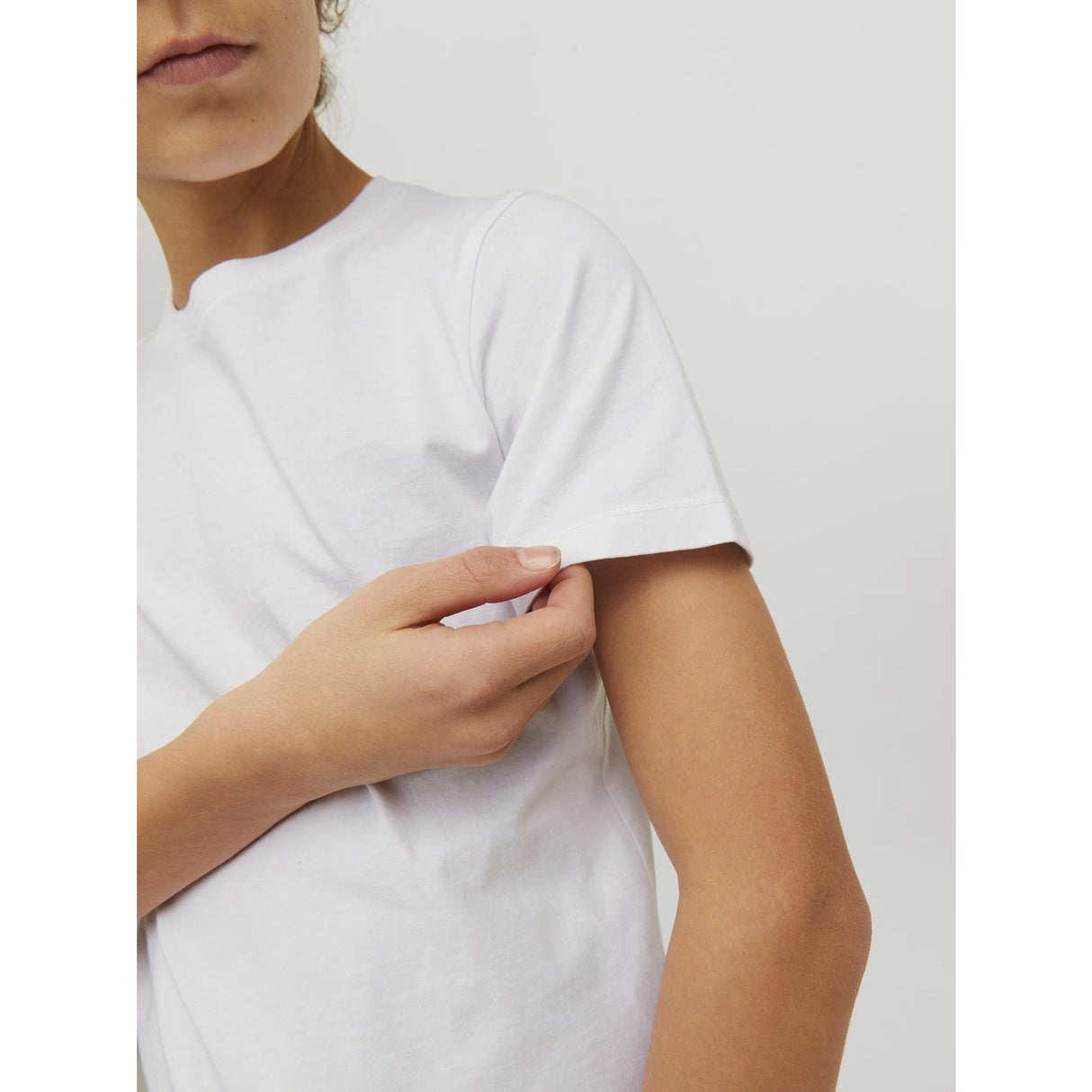 Jack & Jones Junior White Jjeorganic Basic Tee Ss O-Neck Noos Jnr