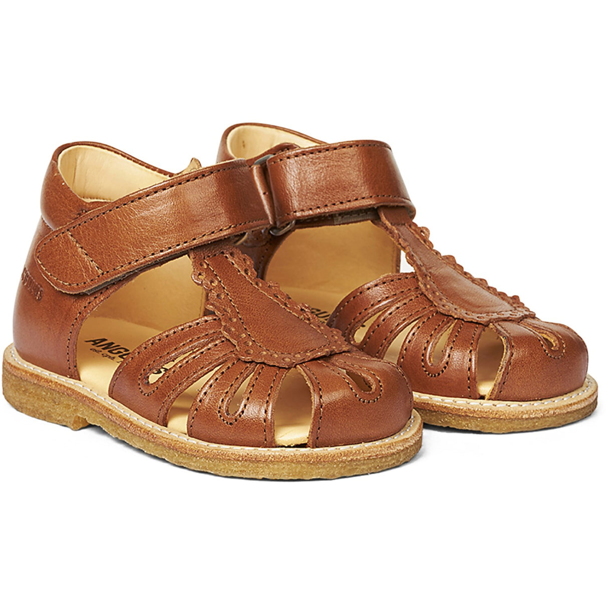Angulus Begyndersandal M. Velcrolukning Cognac
