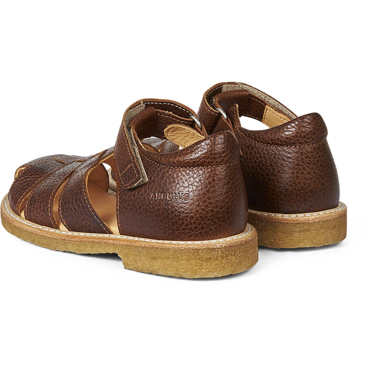 Angulus Sandal M. Velcrolukning Mellembrun