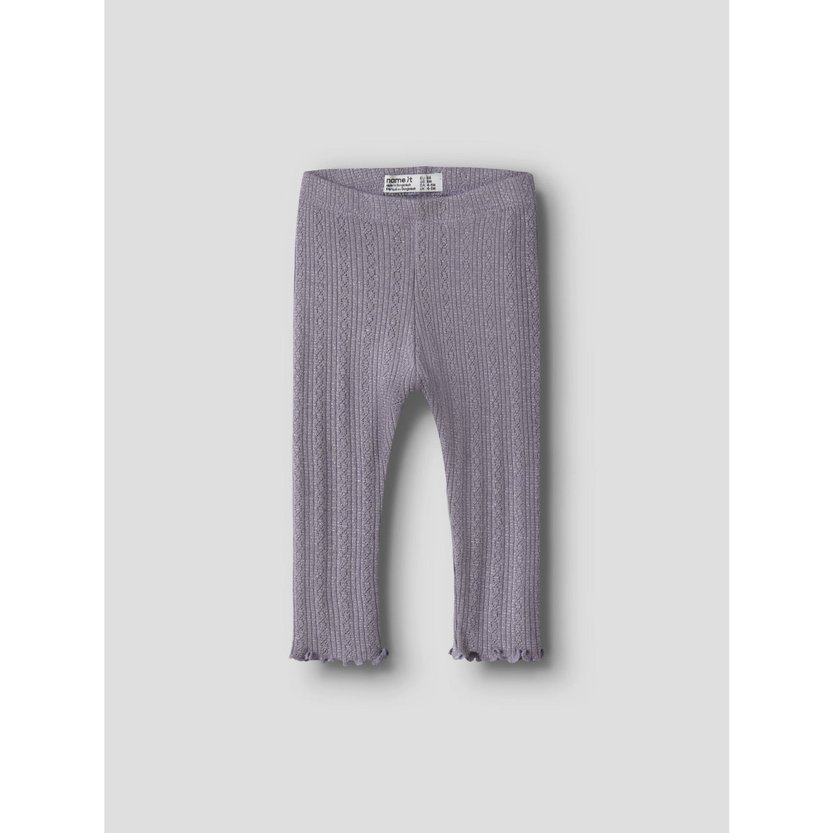 Name It Lavender Gray Melange Nbfblitta Leggings