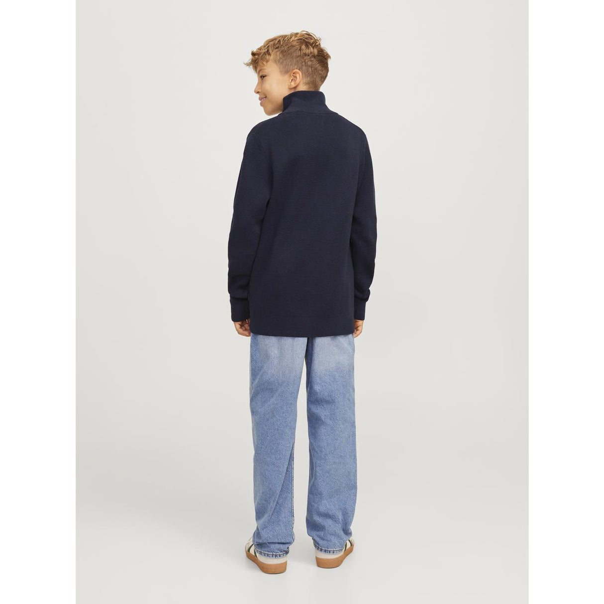 Jack & Jones Junior Night Sky Jprblamilano Stitch Strik Half Zip Jnr