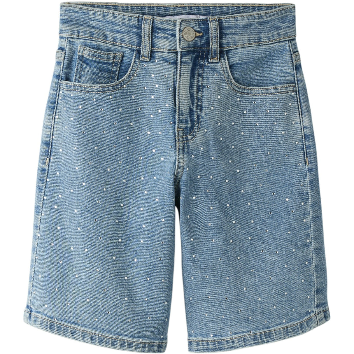 Name It Medium Blue Denim Nkfrose Hw L Dnm Rhine Shorts 2277-Bc